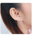 Silver Hoop Earring HO-2595